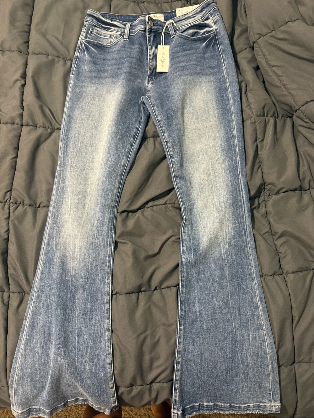 Light Wash Flare Jeans - size 13 tall